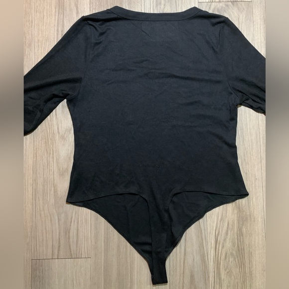 American Eagle Long-Sleeve Scoop Bodysuit, Black, XXL - Picture 5 of 9